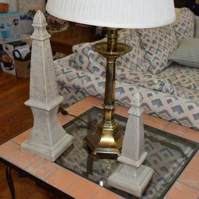 Side Table, Lamp, Home Decor