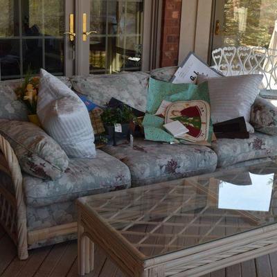 Patio Sofa, Pillows, Home Decor, Coffee Table