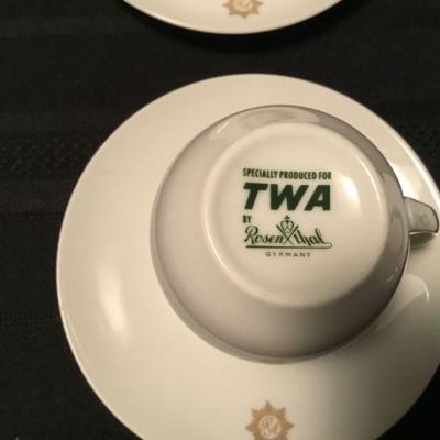 Rosental stamp on bottom of TWA cups