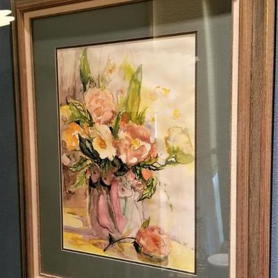 Original Watercolor by Louisiana listed artist Leona Majoria (died earlier this year)