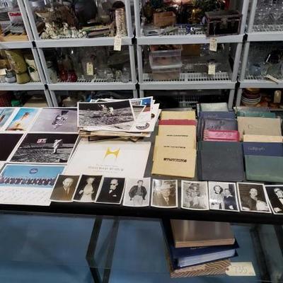 #797: Approx. 20 Autograph Booklets with Signatures Ranging From Bela Lugosi to James Dean, Nasa Photos, Vintage Boy Scout Handbook...