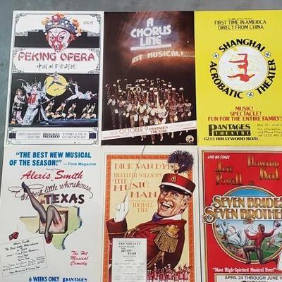#1030: Six Pantages Theatre Tour Posters
A Chorus Line, Peking Opera, Shanghai Acrobatic Theater, The Best Little Whorehouse in Texas,...