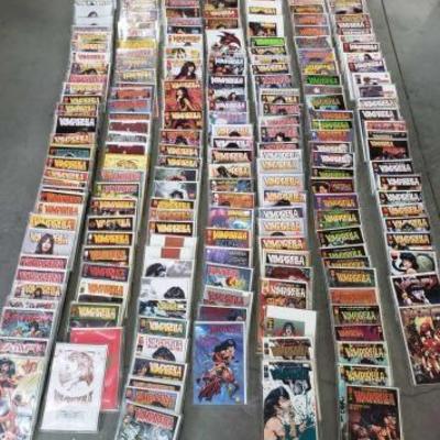 #1043: Approx 200 Vampirella, Vampi, and Other Vampirella Related Comics
All in protective sleeves and hard plastic sleeves