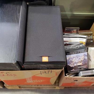 #1271: JVC Receiver, Nec VHS Player, JBL Speakers, CD'S, DVD's
JVC Receiver, Nec VHS Player, JBL Speakers, CD'S, DVD's