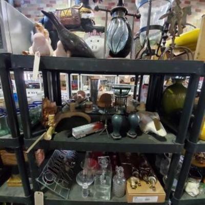 #1921: Statues, Candle Holders, Decanters, and Household Decor
