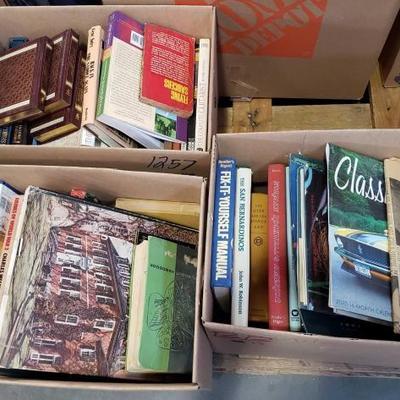 #1257: 3 Boxes of Books, Survival Training, World War , Webster's 21st Century Dictionary and more..
3 Boxes of Books, Survival Training,...