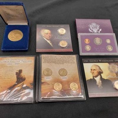 #634: Sacagawea Gold Dollars, Medal of Merit, Washington and Adams Coins
Sacagawea Gold Dollars, Medal of Merit, Washington and Adams Coins