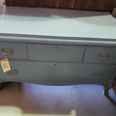 #168: Small Blue Vintage Dresser
Measures approx 47