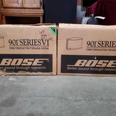 #837: 2 Bose 901 Series VI Speakers in Box, Custom Black Special Edition,
2 Bose 901 Series VI Speakers in Box, Custom Black Special...