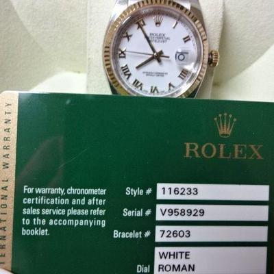 Rolex with Certification, Book & Box