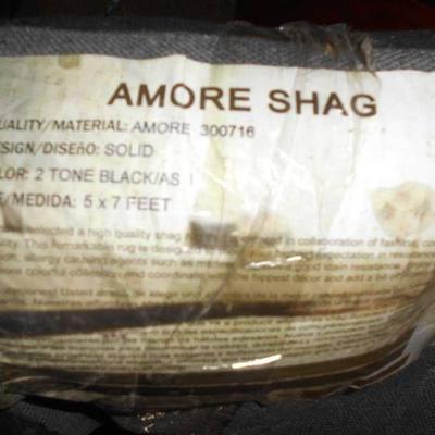 Black Amore Shag Rug 5' x 7'
