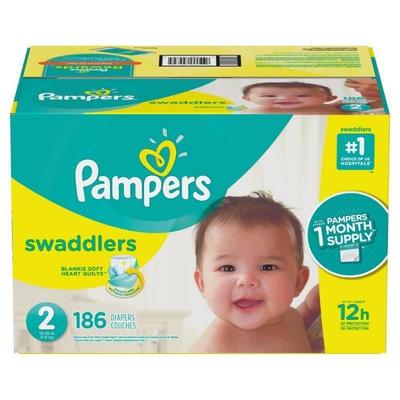 Pampers Swaddlers Disposable Diapers One Month Sup ...