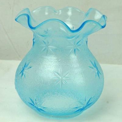 Blue Glass Globe - see pics for measurements - see .....
