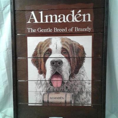Almaden Brandy Wood Sign