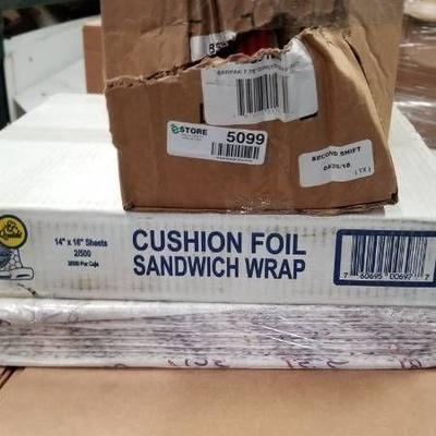 Box of straws 1000 cushion foil sandwich wraps 14 ...
