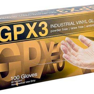 Ammex GPX3 Vinyl Glove, Latex Free, Disposable, Po ...