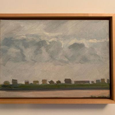 Barbara Levine, Truro, MA, Beach Cottages, Oil on Canvas