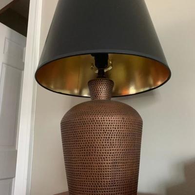 Copper Lamps, PAIR