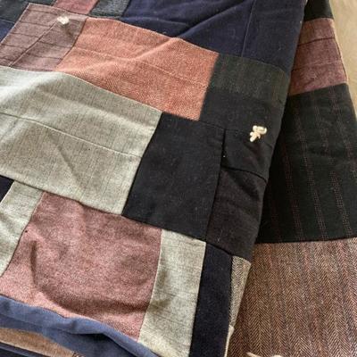 Wool Quilt, From Men's Shirts!
