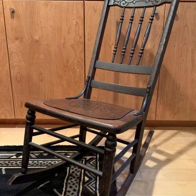 Unique Hand Carved Rocking Chair, Pacific Northwest