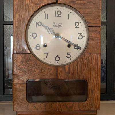 Meiji Wooden Mantle Clock