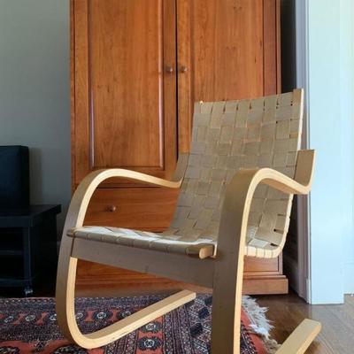 Alvar Aalto Armchair in Natural Linen
