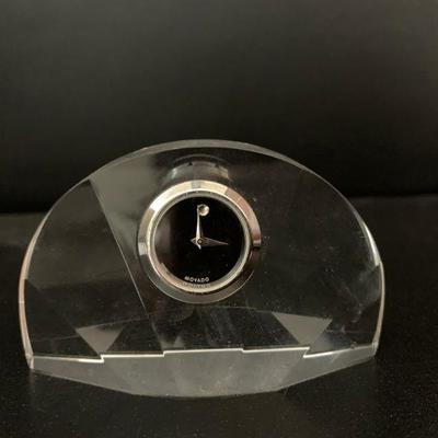 Movado Crystal Desk Clock 