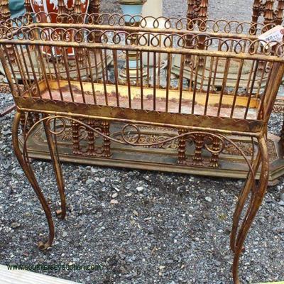  VINTAGE Wrought Iron Flower Stand

auction estimate $50-$100 â€“ located field 