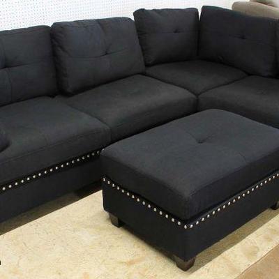 NEW 3 Piece Sectional Sofa with Storage Ottoman â€“ auction estimate $300-$600 â€“ Located Inside