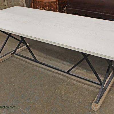  Industrial Style Slab Wood Decorative Dining Room Table

auction estimate $200-$400 â€“ located inside 