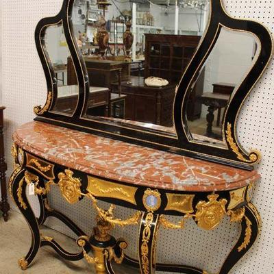  ELABORATE FANCY Marble Top Console with Mirror with

Applied and Decorated Doreâ€™ Bronze and Wedgewood Style Cameo Inserts

auction...