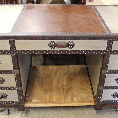  Awesome Trunk Style Aluminum and Leather Executrix Desk

auction estimate $300-$600 â€“ located inside 