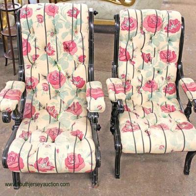 PAIR of ANTIQUE Victorian Lounge Chairs - auction estimate $100-$200 â€“ Located Inside