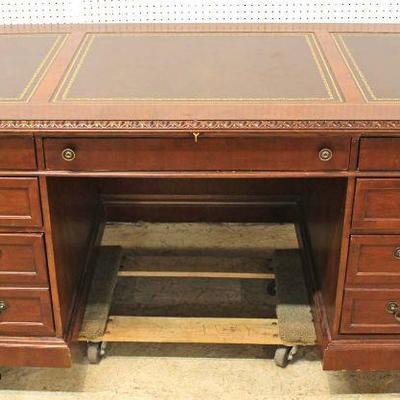  NICE Burl Mahogany â€œHekman Furnitureâ€ Leather Top Executive Desk

auction estimate $300-$600 â€“ located inside 