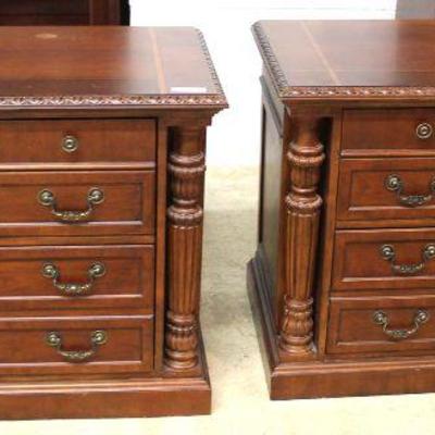  PAIR of â€œHekman Furnitureâ€ Burl Mahogany Traditional Style Filing Cabinets

auction estimate $200-$400 â€“ located inside

  