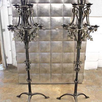  PAIR of Iron Gothic Style Candelabrum

auction estimate $200-$400 â€“ located inside 