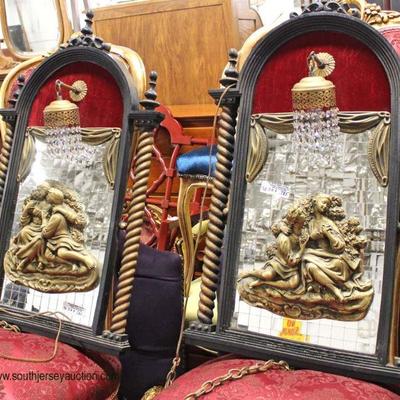 PAIR of VINTAGE Italian Wall Sconces with Lamps â€“ auction estimate $100-$200 â€“ Located Inside 