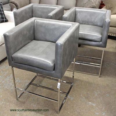  Set of 3 Modern Design Leather Style Bar Stools

auction estimate $200-$400 â€“ located inside 