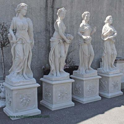  The Four Seasons Goddesses on Pedestal/Plinths in resin and finish in antique stone Life Size Statues
Spring (Eiar), Summer (Theros),...
