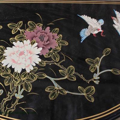 Asian Decorated Demilune Commode â€“ auction estimate $100-$300 â€“ Located Inside 