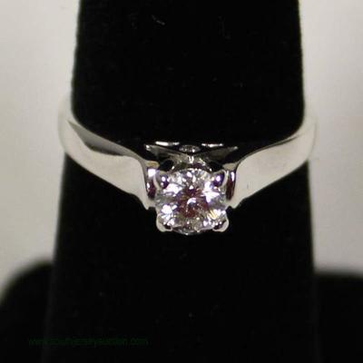  18 Karat White Gold Â½ CTW Round Solitaire Diamond Ring GH-SI

auction estimate $1000-$2000 â€“ located inside 