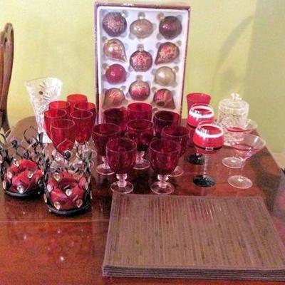MHT007 Red Glassware, Crystal and More
