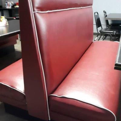Large Vinyl Red Booths
