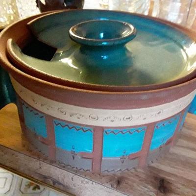 There are several southwestern pottery pieces signed.