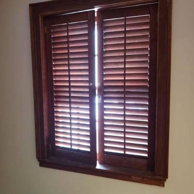 Window with Wooden Shutters