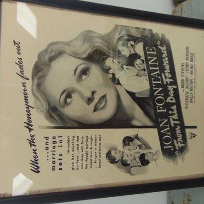 Joan Fontain - Movie Advertisement 10 x 14