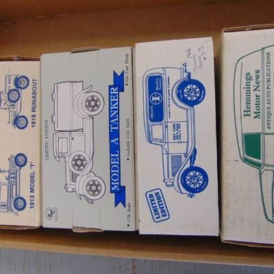 4 DieCast Banks new In Box