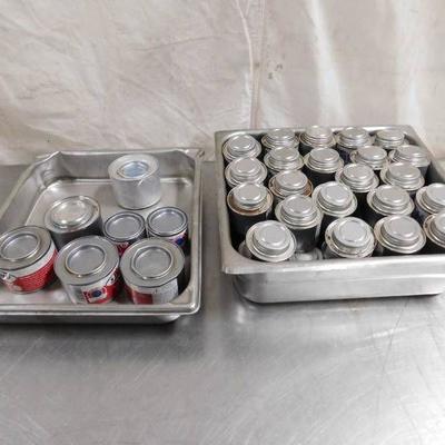 Sterno Cans and 2 Pans
