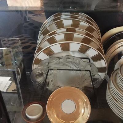 Gold and white pattern Mikasa dishes