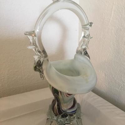 "Murano" glass basket, really beautiful colors!